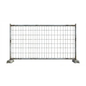 Stabiler Mobilzaun zur Baustellenabsicherung, ideal für Firmen, die einen Bauzaun mieten und die Sicherheit auf Großbaustellen gewährleisten möchten.