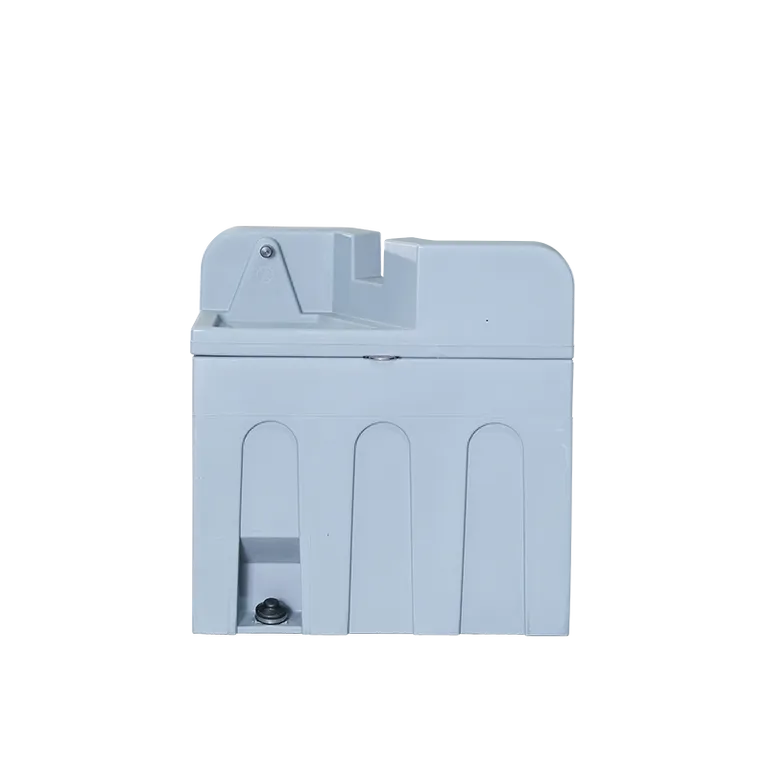 Kompakte graue Handwaschstation für den Außeneinsatz, ideal passend zum mobile Toiletten mieten.
